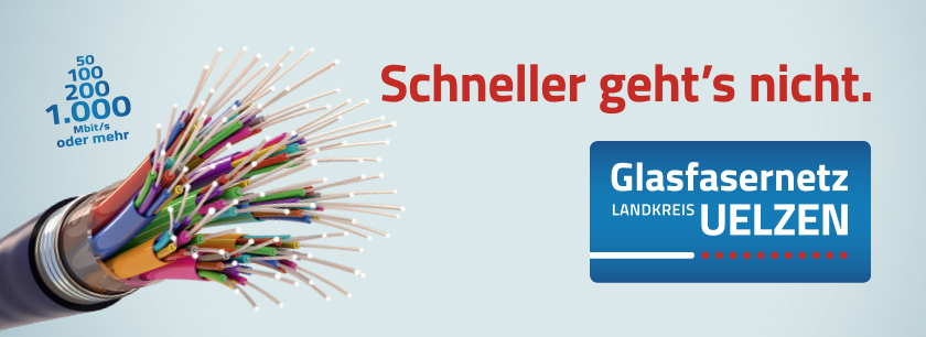 Glasfasernetz Uelzen, schneller geht's nicht.